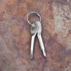 Mini Slotted & Phillips Screwdriver Keychain