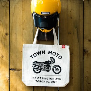 Town Moto Address Tote Bags