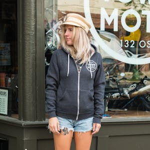 Town Moto Unisex Logo Zip Up Hoody